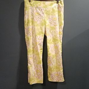Lilly Pulitzer Jubilee Grayson Lilly in the Leaves Capri Pants Size 8